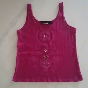 DKNY Jeans Burgundy Medium Tank Top